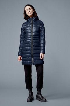 Chamarras Canada Goose Mujer Mexico - Cypress Chaqueta De Plumas Black Label Azul Oscuro Marino RT7640195